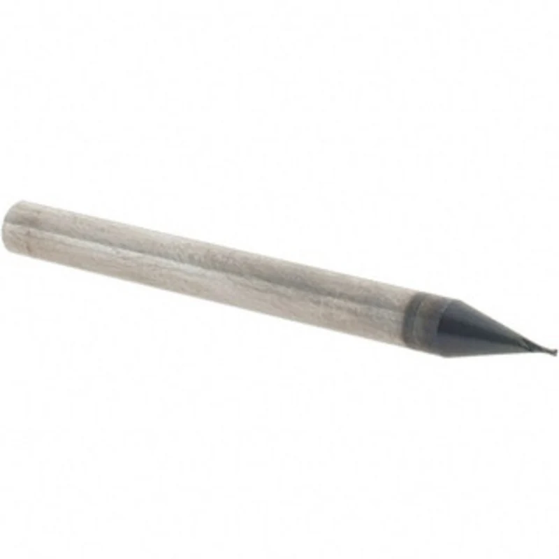 KYOCERA SGS 0.024, 0.036 LOC, 1/8 Shank Diam, 1-1/2 OAL, 2 Flute, Solid Carbide Square End Mill Single End, Uncoated,...